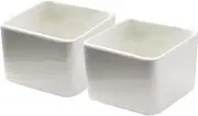 ABOOFAN 2pcs Ceramic Dipping Sauce Bowls Small Seasoning Plates for Appetizers Spice Cups for Home Restaurant Use Easy to Clean Dishwasher Safe