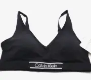 Calvin Klein Women’s Comfort Lightly Lined Bralette Black Medium – NEW