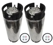 Home Brew Ohio Used Double Handled Ball Lock Corny Keg Set of 2 With