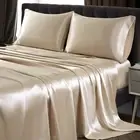 SiinvdaBZX 4Pcs Extra Deep Pocket Satin Sheet Set King Size, Ultra Silky Soft...