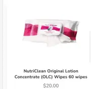 Nutrimetics Nutri-Clean OLC Multi-Purpose Wipes 60 pack RRP$20