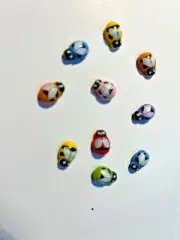 Wooden Adhesive Ladybugs Ladybirds Flat backs Embellishments Scrap booking