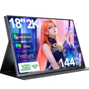 UPERFECT 18 Inch 2K 2560x1600 144Hz Portable Gaming Monitor for PC PS Xbox VESA