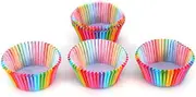 Rainbow Cupcake Cases Cake Cup Baking Muffin Liner for Baking Muffin Cake Dessert Party 100pcs