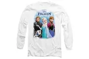 Frozen Unisex Adult Elsa Anna Kristoff Olaf Poster T-Shirt (White) - UTTV14644