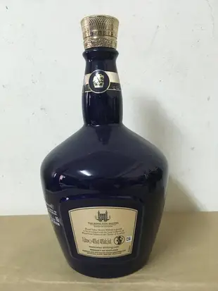 WH28194【四十八號老倉庫】二手 藍色 皇家禮炮 21年蘇格蘭威士忌 空酒瓶 1L 高25cm 1瓶價