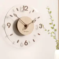 在飛比找momo購物網優惠-【Noname】北歐風 透明時鐘｜日本設計｜靜音時鐘(木掛鐘