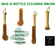 Coco Coir Mugs & Bottle Cleaning Brush for Fast, Eco-friendly & Natural Cleaning