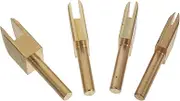 COHEALI 4pcs Leather Head Durable Copper Burnishing Tool for Leather Craft for Pressing Polishing and Trimming with Electric Soldering
