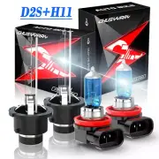 For 2004-2008 Jaguar X-Type - D2S HID Xenon Headlight + H11 Fog Light Bulbs (for: Jaguar)