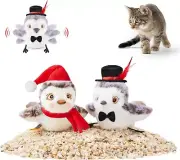 Cat Toys 2 Pcs Flapping Sandpiper Pair-Mate, Lifelike Birds Chirp, Potaroma