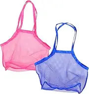 MUSISALY Large Beach Tote Bag for Boys and Girls Mesh Toys Bag Seashell Storage Safe Compact Travel Bag for Summer Fun