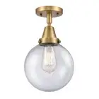 Innovations Beacon 1 Light 8" Flush, LED, BB/Seeded - 447-1C-BB-G204-8-LED