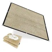 HDPE 50% Sun Block Shade Cloth Garden Netting Fabric (6'x6'6'', Beige)