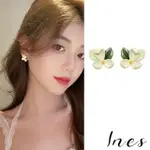 【INES】韓國設計S925銀針超仙優雅花朵造型耳環(S925銀針耳環 花朵耳環)