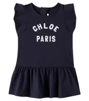 [Chloe Kids] Chloé Kids Baby logo cotton jersey dress M 9 blue