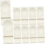CATIEBYE 10Pcs Dual Use Chopstick Holder Tabletop Spoon Rest Stable Chopstick Rests for Home Hotel and Restaurant Dinner Banquets Elegant White Design
