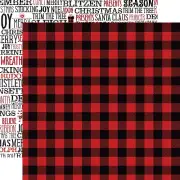 2 Sheets Echo Park A LUMBERJACK CHRISTMAS 12x12 Cardstock - Lumberjack Flannel