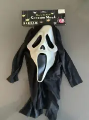 VINTAGE EASTER UNLIMITED FUN WORLD GHOST FACE MASK SCREAM GLOWS 2000 NWT NOS