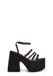 [Lemon Drop by Privileged] Black Tornado Platform Heels