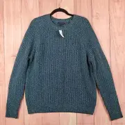 Banana Republic Cable Knit Pullover Sweater Mens Sz XL Wool Blend NEW NWT