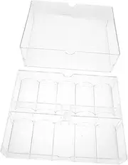 GARIOUANS Clear Acrylic Poker Chips Container Lid Poker Chip Organizer for Tidy Desktop Storage for Game Nights and Collectible Display