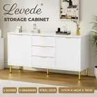 Levede Buffet Sideboard Pantry Cupboard Cabinet Storage Shelves 3 Drawer 2 Door