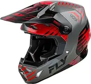 Fly Racing Youth Formula CP Slice Helmet (Grey/Red/Black, Youth Large)