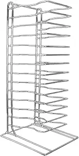 [Generic] 14 Layers Pizza Cooling Rack, Iron Chrome Plating, Silver, Tiered Shelf, 14 Shelves, Countertop, Baking and Cooling