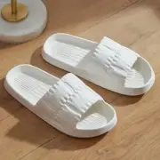 white Men's Solid EVA Slides - Non-Slip Quick-Dry Open Toe Slippers size 9.5-10