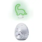 Isgift Illuminate Neon Dinosaur and Galaxy Star Projector Kids Night Light Set