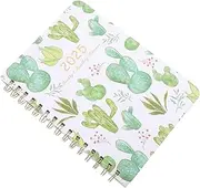 SOPOTUTU 70 sheets Cute Cactus Academic Planner Weekly Monthly Organizer Spiral Bound Notebook for Home Office School Pages Ink Resistant