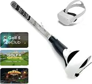 HH-GOLF VR Golf Club Handle Accessory | VR Golf Club Attachment for Oculus Quest 2 | Pro Grip | Right & Left Controllers (Gray)