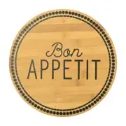 Boston Warehouse 12 Inch Bamboo Lazy Susan, Bon Appetit
