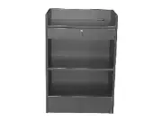 Brand New wood black CASHER Stand Showcase Display Cabinet Counter #SCR-CBK