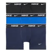 在飛比找Yahoo奇摩購物中心優惠-NIKE 男彈力四角內褲3件(藍色)