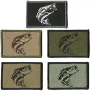 VELCRO® BRAND Fastener Morale HOOK Fishing Bass Wildlife Patches 3x2"