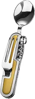Camp Utensils, Stainless Steel Backpacking Cutlery, Portable Foldable Multi-Functios Flatware for Backpacking, RV Camping, Barbecue Tailgating