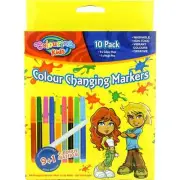 Colour Changing Markers Textas Pack of 10 Arts & Crafts Party School