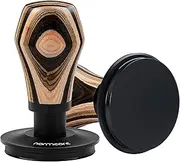 [Normcore] 53.3mm Coffee Tamper V4.1, Spring Loaded Tamper with Titanium PVD Coating Flat Base, Espresso Tamper Fits 54mm Breville Sage Portafilters, Colorful Wood Handle