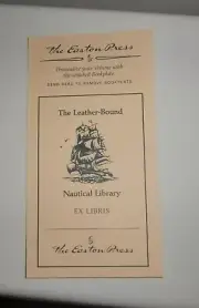 Easton Press Book Name Plate Personal Library Label Nautical Library one