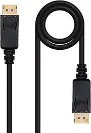 DisplayPort Cable 1m in Black, DP Male to DP Male Connectors, Promotes a Stable Connection with Excellent Data Transmission Quality for HD Video and Audio. Ideal for PC