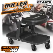 [TOOL TRAY+BOTTLE HOLDER] Rolling Garage Shop Stool Vehicle Repair Creeper Seat