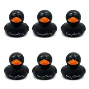 6PK Punchkins Sassy Rubber Ducks Funny Joke/Pun Bath Toy 16x18cm Black Kids 8y+