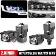 2x 2.0" Bi LED Projector Lens Mini LED Headlight Hi/Low White Retrofit Universal