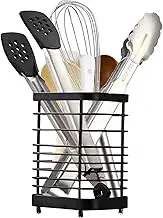 LxcshLjx Utensil Holder Kitchen Countertop Organizer, Sink Drainer Rack,304 Stainless Steel Sink Organiser, Utensil Sponge Drying Caddy, Rust Proof Cutlery Drainer, Flatware Cookware Tidy Holder
