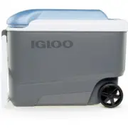 IGLOO MaxCold 40 qt. Roller Hard Cooler - Jet Carbon/Ice Blue