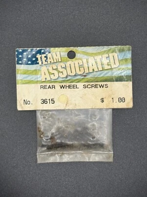 Team Associated Vintage 3615 Rear Wheel Screws RC10, RC10T, RC10GT (Black, 6 Ct)