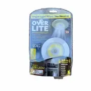 Over Lite As Seen On TV 4 in x 4 in Motion Activated Ceiling/Wall Light -Battery