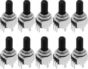 10PCS Logarithmic 9Mm Potentiometer 500K Ohm 6Mm Knurled Shaft 25Mm Shaft Length
